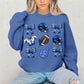 COQUETTE BLUE FOOTBALL GRID