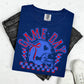 COQUETTE GAME DAY - BLUE OUTLINE/RED