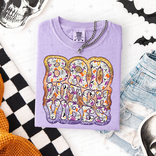 BAD WITCH VIBES - FAUX SEQUIN