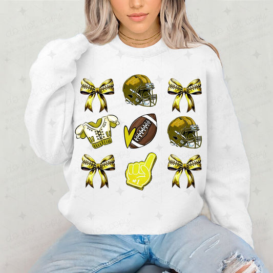 COQUETTE YELLOW FOOTBALL GRID