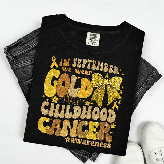 COQUETTE IN SEPTEMBER WE WEAR GOLD - FAUX GLITTER