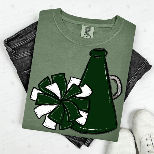 POMPOM & MEGAPHONE - DARK GREEN