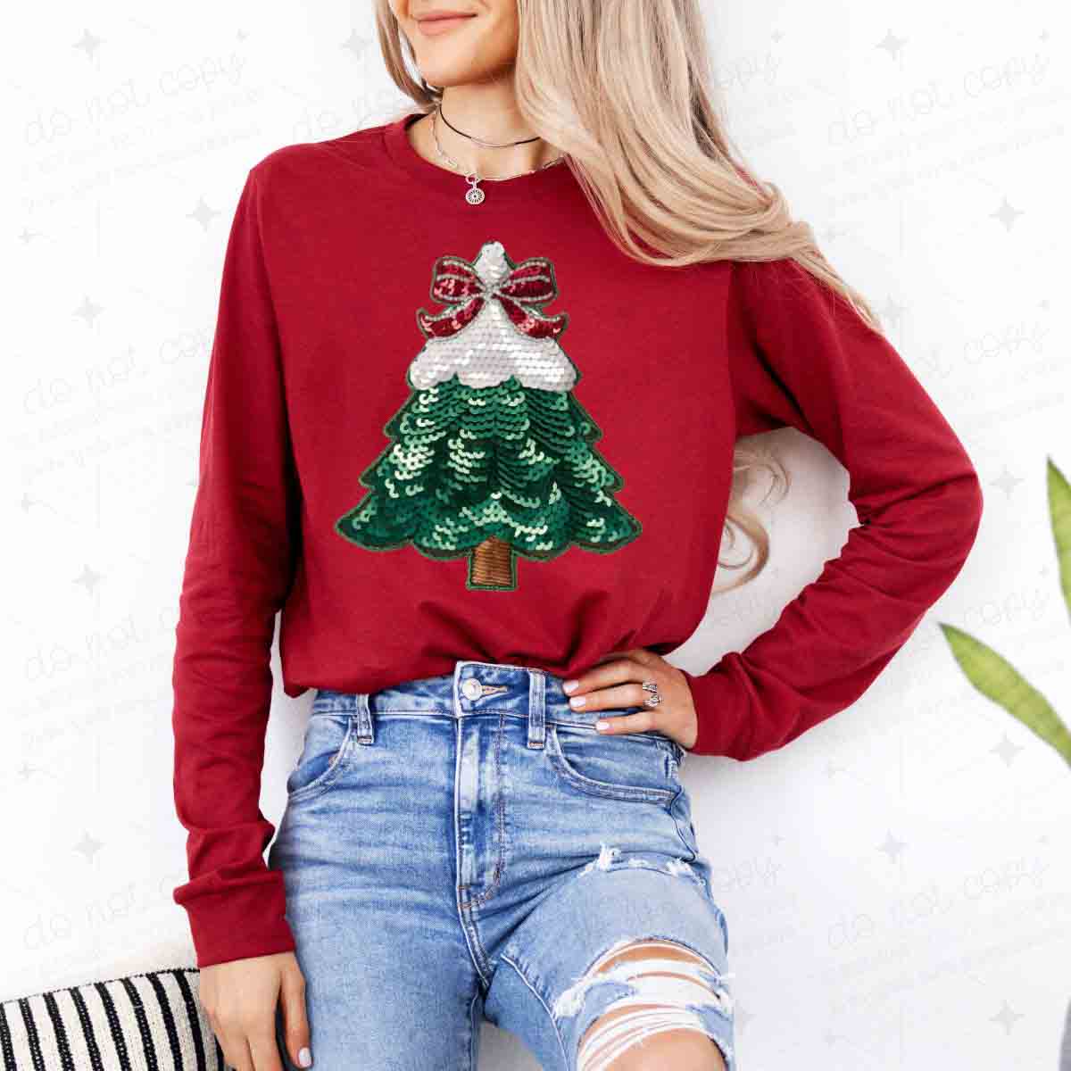 COQUETTE CHRISTMAS TREE - FAUX SEQUIN