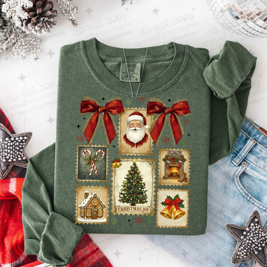 COQUETTE VINTAGE CHRISTMAS STAMPS
