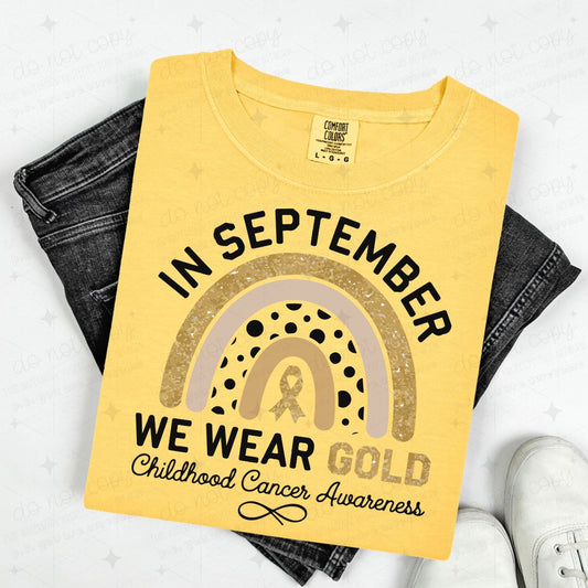 IN SEPTEMBER WE WEAR GOLD - FAUX GLITTER