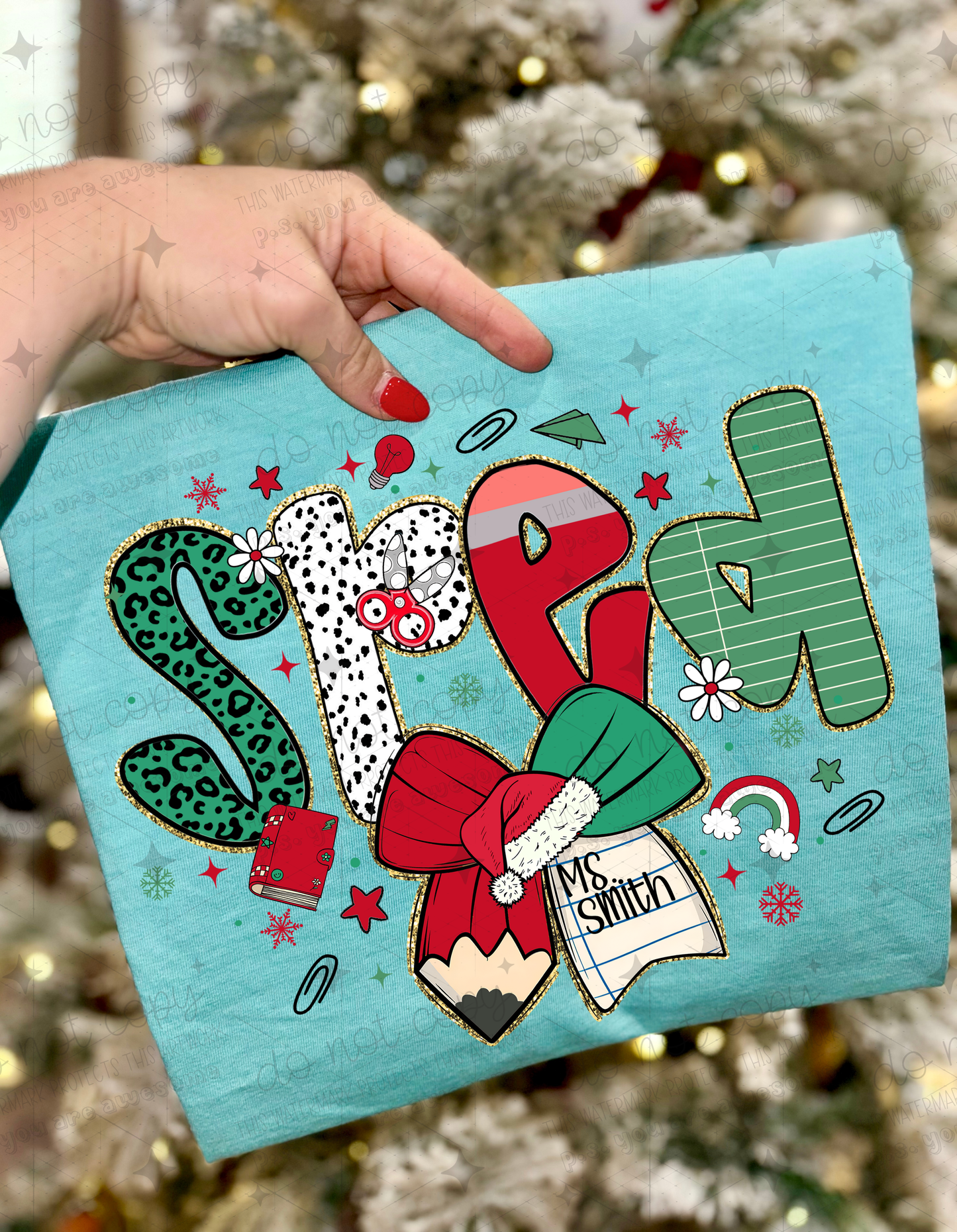 CHRISTMAS PREPPY SPED NAME