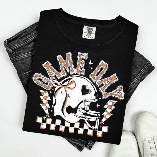 COQUETTE GAME DAY - WHITE OUTLINE/ORANGE