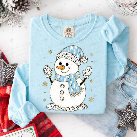 BRUSHSTROKE SNOWMAN