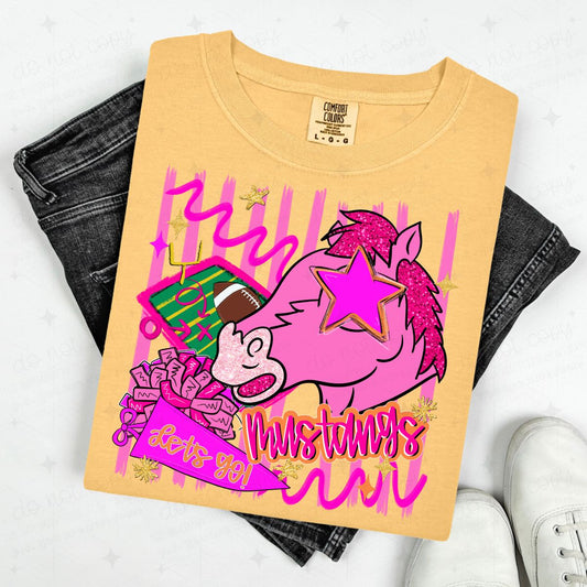 MUSTANGS - FAUX GLITTER/SEQUIN