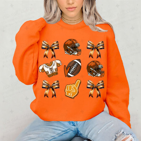 COQUETTE ORANGE FOOTBALL GRID