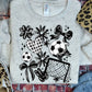 COQUETTE SOCCER GAME DAY DOODLE - BLACK