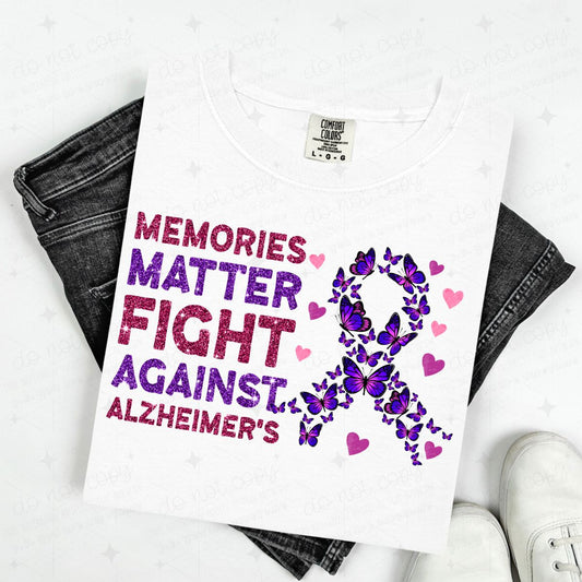 MEMORIES MATTER FIGHT AGAINST ALZHEIMER'S - FAUX GLITTER
