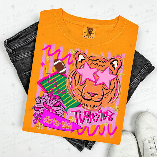 TIGERS - FAUX GLITTER/SEQUIN