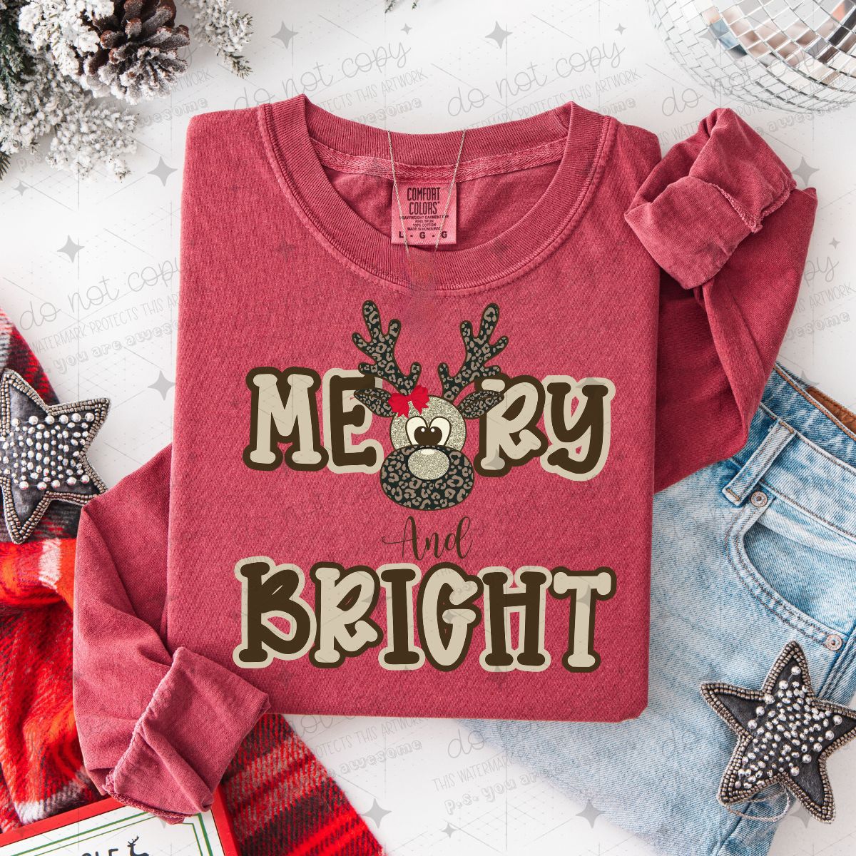 COQUETTE CAMO MERRY & BRIGHT WITH REINDEER