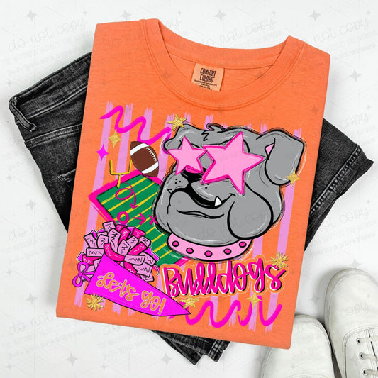 BULLDOGS - FAUX GLITTER/SEQUIN