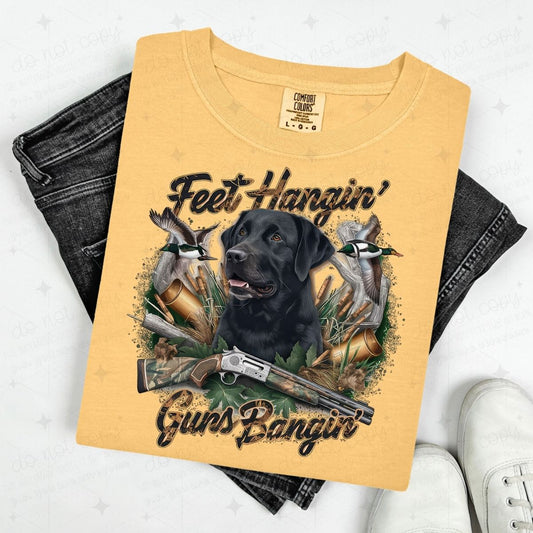 FEET HANGIN' GUNS BANGIN'