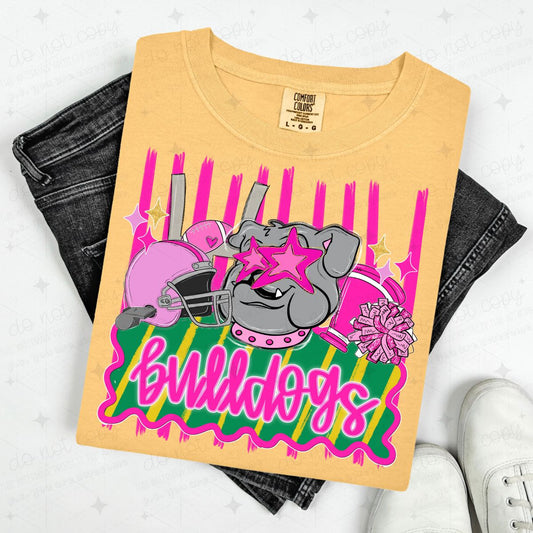 BULLDOGS - FAUX GLITTER