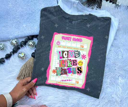 LOVE LIKE JESUS GUEST CHECK
