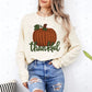 THANKFUL WITH A PUMPKIN - FAUX YARN -*GILDAN SOFT STYLE ONLY*