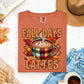 FALL DAYS AND LATTES - FAUX GLITTER/FAUX EMBROIDERY