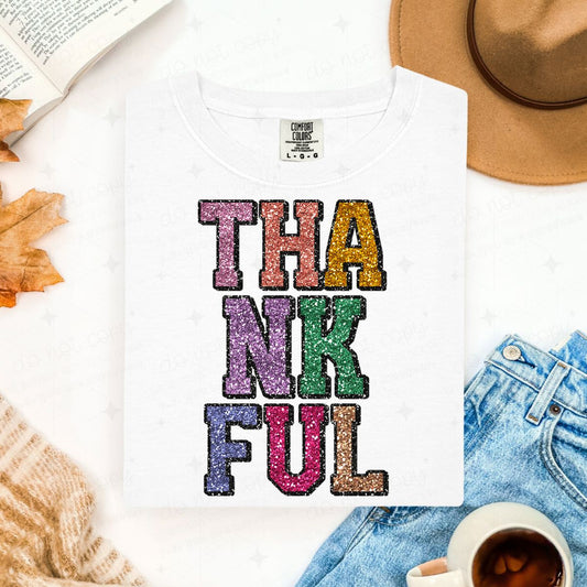 THANKFUL - FAUX SEQUIN