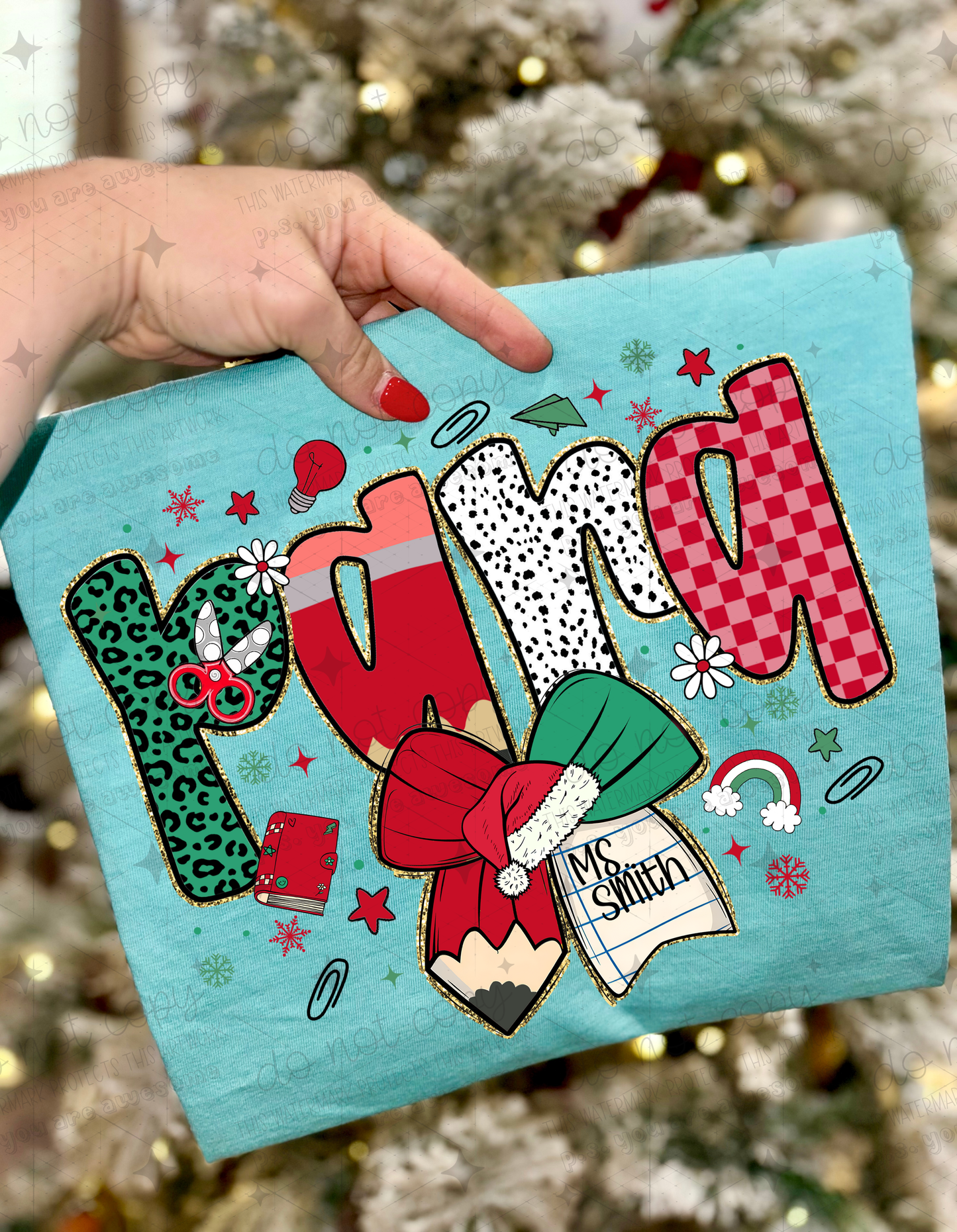 CHRISTMAS PREPPY PARA NAME