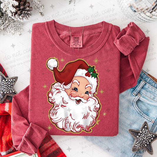 VINTAGE SANTA - FAUX GLITTER