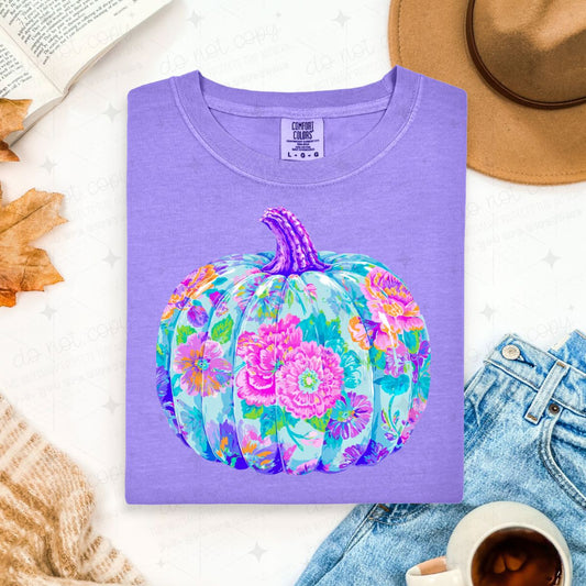 BRIGHT FLORAL PUMPKIN