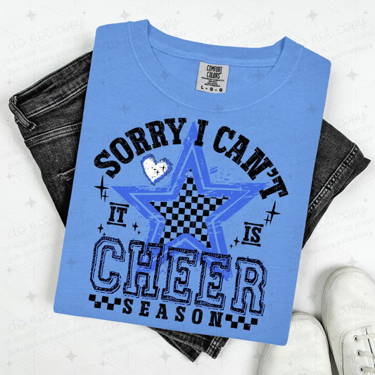 SORRY I CAN'T IT IS CHEER SEASON - BLACK/BLUE