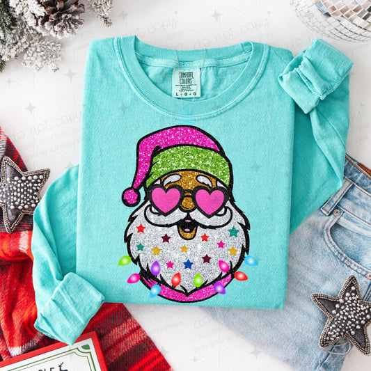 COOL SANTA - FAUX GLITTER