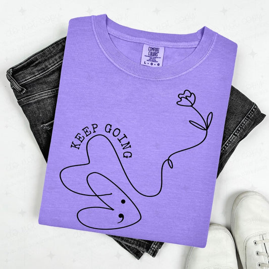 KEEP GOING - HEART + FLOWER DOODLE