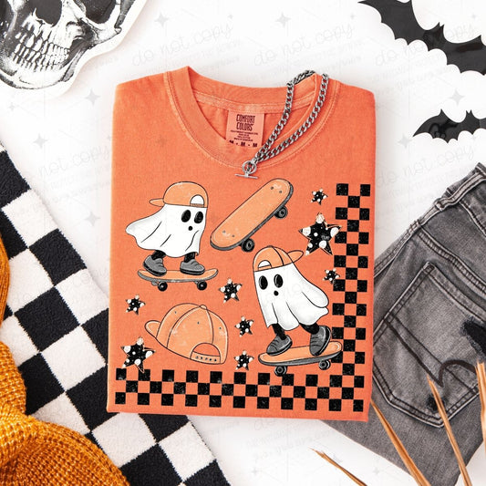 ORANGE SPOOKY SKATEBOARDERS