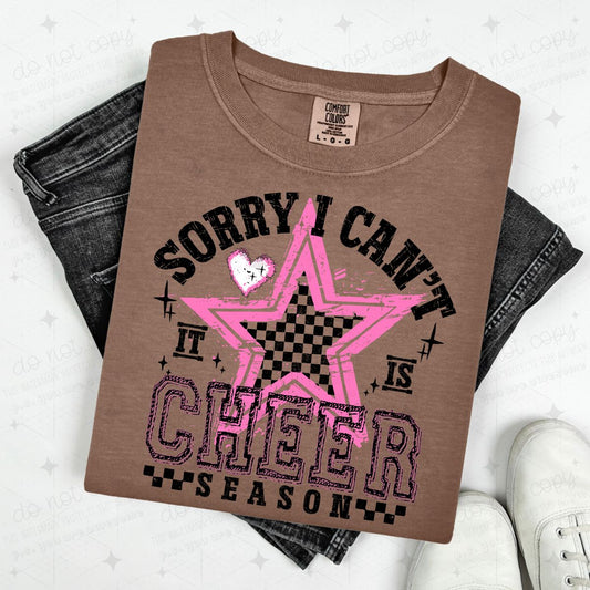 SORRY I CAN'T IT IS CHEER SEASON - BLACK/PINK