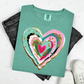 GREEN AND PINK BRUSHSTROKE HEART