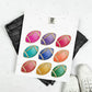COLORFUL FOOTBALLS - FAUX GLITTER