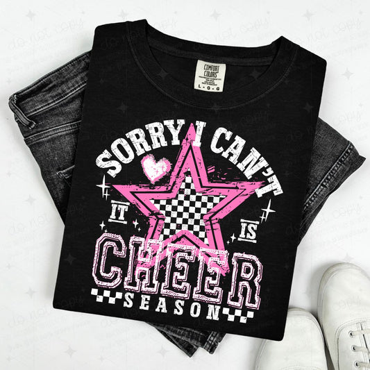 SORRY I CAN'T IT IS CHEER SEASON - WHITE/PINK