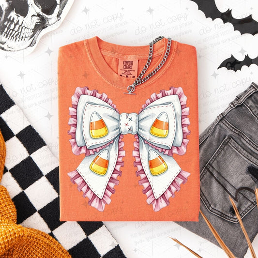 COQUETTE CANDY CORN BOW