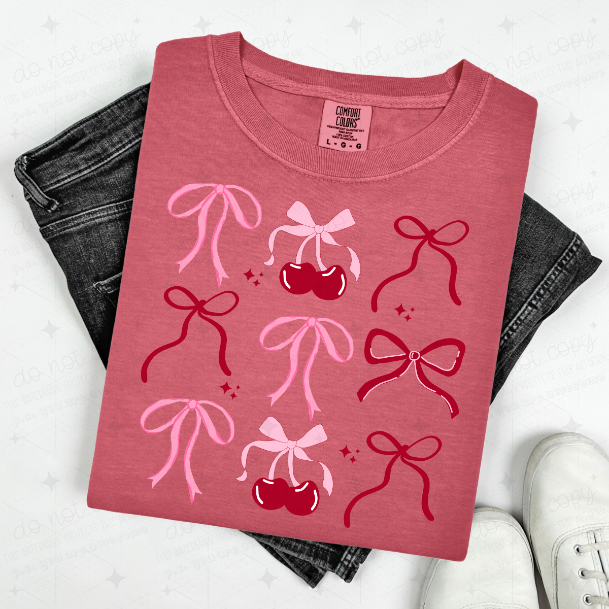 COQUETTE CHERRIES AND BOWS COLLAGE