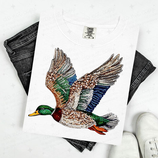 FLYING DUCK - FAUX RHINESTONES