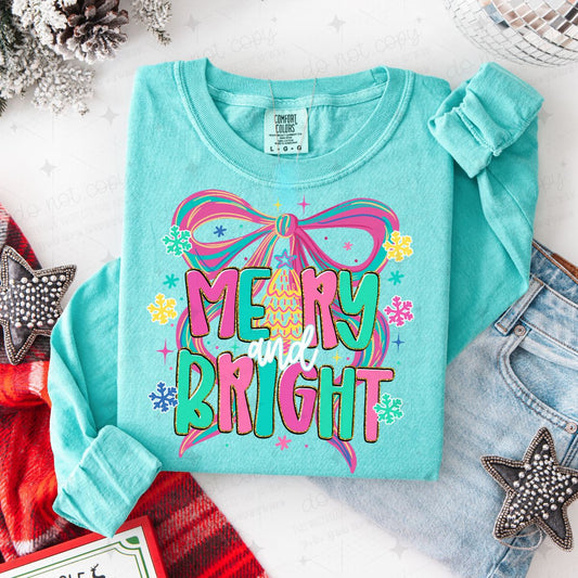 COQUETTE MERRY AND BRIGHT - WHITE TEXT
