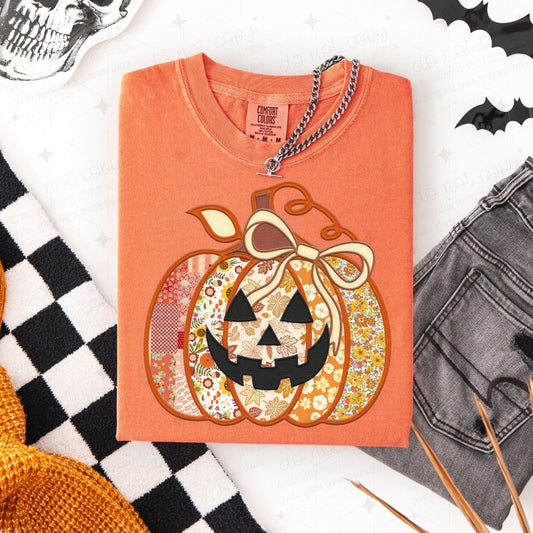 COQUETTE JACK O LANTERN - FAUX EMBROIDERY