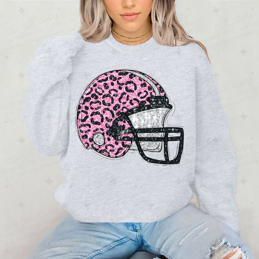 ANIMAL PRINT HELMET *FAUX GLITTER*