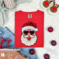COOL SANTA WITH HEART SUNGLASSES *FAUX YARN/FAUX GLITTER*