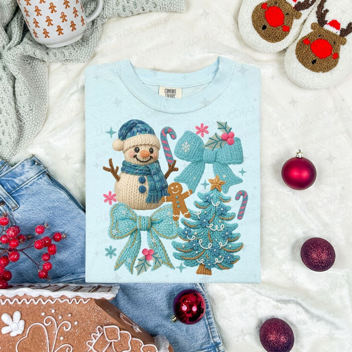 COQUETTE BLUE WINTER DOODLE *FAUX YARN*