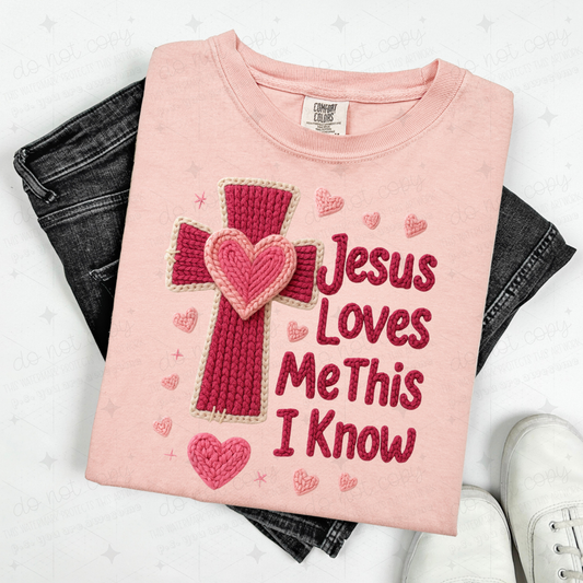 JESUS LOVES ME THIS I KNOW - FAUX YARN