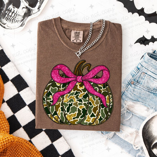 COQUETTE CAMO PUMPKIN - FAUX GLITTER