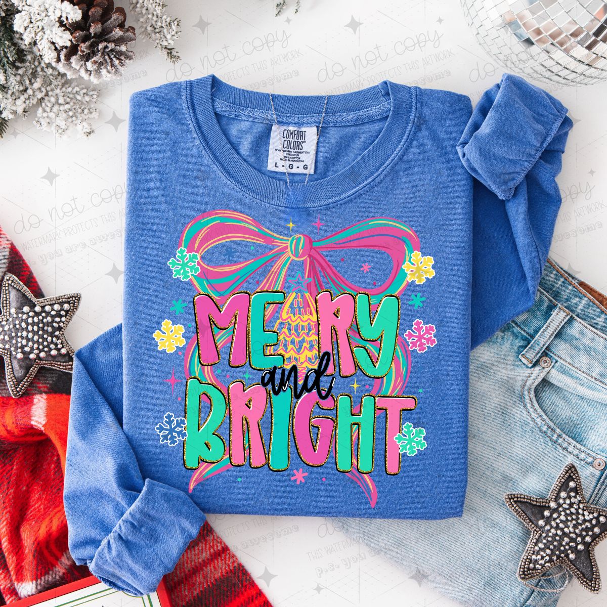 COQUETTE MERRY AND BRIGHT - BLACK TEXT