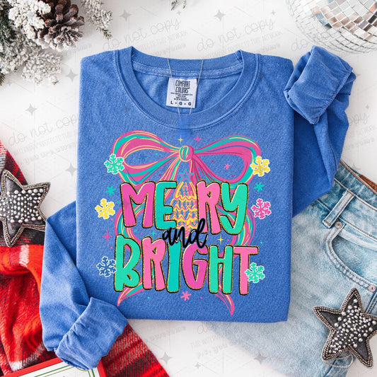 COQUETTE MERRY AND BRIGHT - BLACK TEXT
