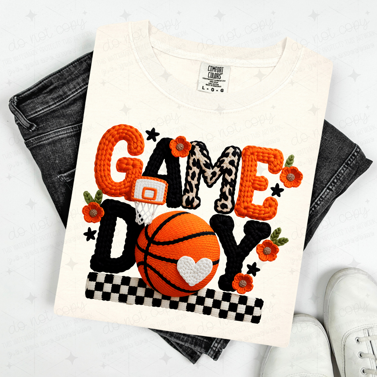 GAME DAY WITH LEOPARD PRINT - FAUX YARN