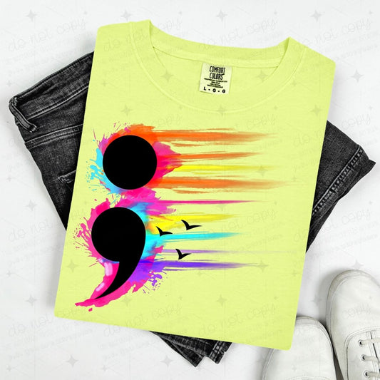PAINT SPLATTERED SEMICOLON